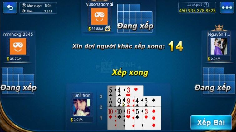 Kỷ thuật xếp bài binh xập xám online